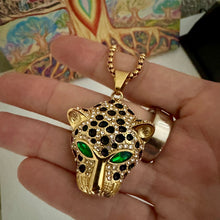 Загрузить изображение в средство просмотра галереи, Handmade Jaguar Pendant Necklace – Gold Spirit Animal Jewelry