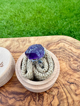 Загрузить изображение в средство просмотра галереи, Natural Raw Amethyst Ring. Crown Chakra High Consciousness Activation. Amethyst jewelry