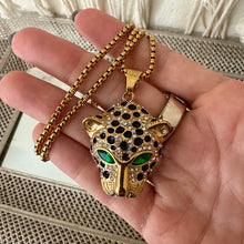 Загрузить изображение в средство просмотра галереи, Handmade Jaguar Pendant Necklace – Gold Spirit Animal Jewelry
