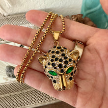 Загрузить изображение в средство просмотра галереи, Handmade Jaguar Pendant Necklace – Gold Spirit Animal Jewelry