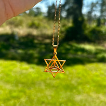 Загрузить изображение в средство просмотра галереи, Sacred Merkaba Necklace. Sacred Geometry jewelry. Manifestation symbol
