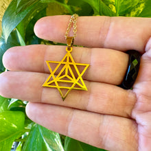 Загрузить изображение в средство просмотра галереи, Sacred Merkaba Necklace. Sacred Geometry jewelry. Manifestation symbol