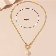 Загрузить изображение в средство просмотра галереи, Elegant Pearl Necklace with Snake Chain - Genuine Pearl Pendant on Sterling Silver Chain - Classic & Timeless Jewelry for Women