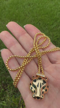 Загружайте и воспроизводите видео в средстве просмотра галереи Beautiful Jaguar Necklace jewelry. Powerful Sacred Amazonian Jewelry Totem animal pendant