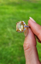 Load image into Gallery viewer, Natural Pure Citrine Ring Sterling Silver. Beautiful large citrine crystal ring. Healing crystals ring. Manipura chakra. Citrine Jewelry