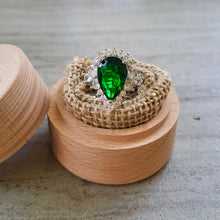 Загрузить изображение в средство просмотра галереи, Emerald Ring Luxury Almond Shaped16.27K. White Gold plated. AAA Quality Lab Made. Birthstone ring. Silver ring. Natural Emerald gemstone. Large Emerald ring. Large gemstone ring. Heart shape ring