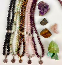 Загрузить изображение в средство просмотра галереи, Натуральный AMAZONITE Mala 108 Бусины натуральные ручной работы. Медитация Мала. Бусы для йоги. Амазонит. Браслет из натурального камня. Духовные украшения.