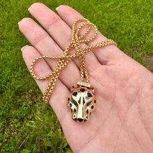 Load image into Gallery viewer, Beautiful Jaguar Necklace jewelry. Powerful Sacred Amazonian Jewelry Totem animal pendant
