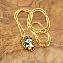 Load image into Gallery viewer, Beautiful Jaguar Necklace jewelry. Powerful Sacred Amazonian Jewelry Totem animal pendant
