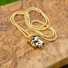 Load image into Gallery viewer, Beautiful Jaguar Necklace jewelry. Powerful Sacred Amazonian Jewelry Totem animal pendant
