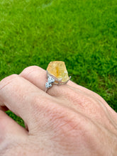 Load image into Gallery viewer, Natural Raw Citrine ring. Crystal of abundance and prosperity ring. Manipura Chakra. Self-confidence crystal jewelry
