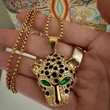 Загрузить изображение в средство просмотра галереи, Handmade Jaguar Pendant Necklace – Gold Spirit Animal Jewelry
