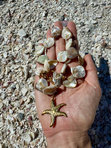 Natural Shell Necklace Florida beach Gulf Coast shell handmade. Beautiful Summer necklace boho jewelry. Shell jewelry