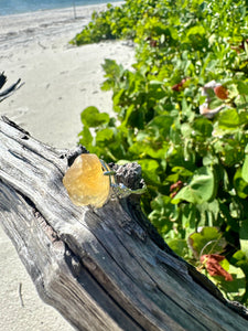 Natural Raw Citrine ring. Crystal of abundance and prosperity ring. Manipura Chakra. Self-confidence crystal jewelry