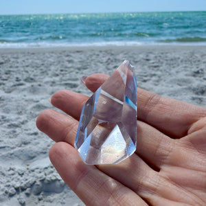 AAA Clear Quartz Crystal – Diamond-Like Clarity, Charged on New Moon & Ocean Ritual | High-Vibe Divine Frequency Stone.