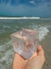 Load image into Gallery viewer, Genuine Tibetan Large Clear Quartz Cube. Sacred Geometry Cube High Vibration Healing Crystal, Crown Chakra Altar Crystal
