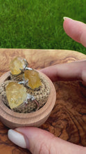 Load and play video in Gallery viewer, Natural Raw Citrine ring. Crystal of abundance and prosperity ring. Manipura Chakra. Self-confidence crystal jewelry
