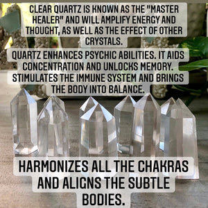 Best Purity Clear Quartz Crystal AAA Purity meditation crystals . Reiki witchcraft crystals. All chakras crystal