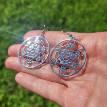 Load image into Gallery viewer, Metatron Sacred Geometry Earrings. Metaphysical jewelry. Metatron earrings. The symbol of the Universe. Stainless steel
