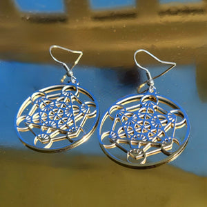 Metatron Sacred Geometry Earrings. Metaphysical jewelry. Metatron earrings. The symbol of the Universe. Stainless steel