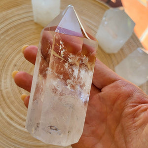 Natural Pure Clear Quartz. Himalayan Tibetan High Altitude Raw 6 Sided Point Crystal Obelisk. High Purity Clear Quartz Point. Reiki Healing