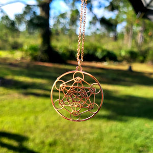 Metatron Cube Necklace Sacred Geometry Jewelry Gold and Rose Gold Symbol of The Universe. Metaphysical Necklace. Symbol of The Universe.