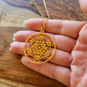 Ожерелье Метатрон-куб Ювелирные изделия Сакральной Геометрии из золота и розового золота Символ Вселенной. Метафизическое ожерелье. Символ Вселенной.