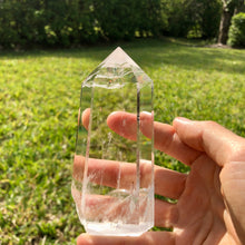 Load image into Gallery viewer, Natural Pure Clear Quartz. Himalayan Tibetan High Altitude Raw 6 Sided Point Crystal Obelisk. High Purity Clear Quartz Point. Reiki Healing
