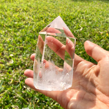 Load image into Gallery viewer, Natural Pure Clear Quartz. Himalayan Tibetan High Altitude Raw 6 Sided Point Crystal Obelisk. High Purity Clear Quartz Point. Reiki Healing
