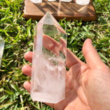 Load image into Gallery viewer, Natural Pure Clear Quartz. Himalayan Tibetan High Altitude Raw 6 Sided Point Crystal Obelisk. High Purity Clear Quartz Point. Reiki Healing
