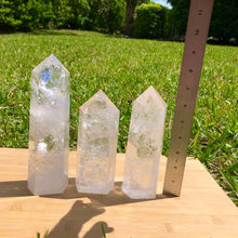 Load image into Gallery viewer, Large Clear Quartz. Natural Himalayan Tibetan High Altitude Raw 6 Sided Point Crystal Obelisk. High Purity Clear Quartz Point. Reiki Healing
