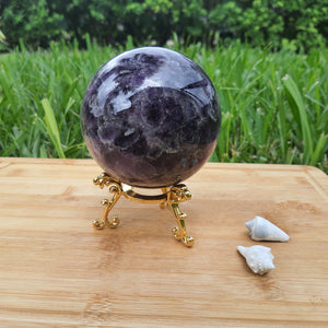 Шарик-сфера из аметиста мечты, натуральный кристалл. Чакра третьего глаза, Сахасрара, Пурпурный Кристалл. Красивый сферический кристалл, Кристалл экстрасенса