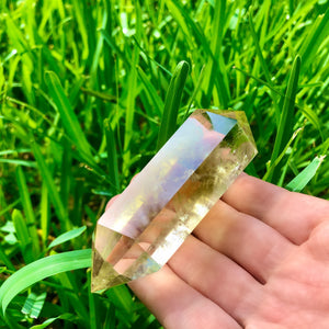 Натуральный кристалл цитрина с двойным окончанием. Целебные кристаллы дымчатого цитрина. Манипура-чакра, кристаллы изобилия, привлекают богатство и деньги