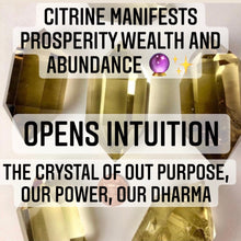 Load image into Gallery viewer, Natural pure Citrine Crystal. Manipura Chakra. healing crystal. Solar Energy. Attracts wealth and abundance
