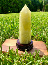 Load image into Gallery viewer, 2.1-2.3 lb Large Crystal Natural Citrine Point with Hand Crafted Base. Crystal for Home Decor. Meditation Chakra Healing
