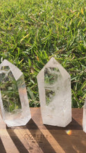 Load and play video in Gallery viewer, Natural Pure Clear Quartz. Himalayan Tibetan High Altitude Raw 6 Sided Point Crystal Obelisk. High Purity Clear Quartz Point. Reiki Healing
