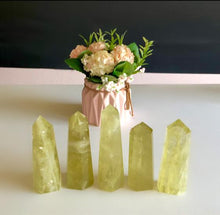 Load image into Gallery viewer, Citrine Lemon Obelisk Tower. Natural Healing Crystal. Citrine Obelisk, Solar Plexus Manipura Chakra, Wealth Money Crystal, Reiki Energy
