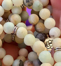 Load image into Gallery viewer, Natural AMAZONITE Mala 108 Beads natural handmade. Meditation Mala. Yoga beads. Amazonite. Natural stone bracelet. Spiritual jewelry.
