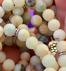 Natural AMAZONITE Mala 108 Beads natural handmade. Meditation Mala. Yoga beads. Amazonite. Natural stone bracelet. Spiritual jewelry.